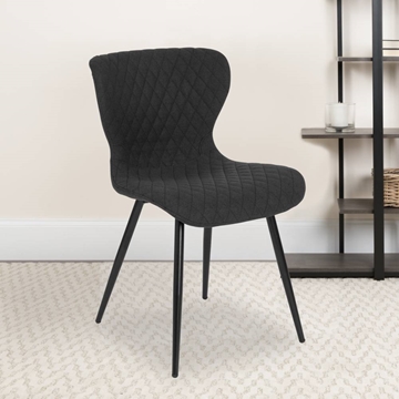 Black Fabric Accent Chair