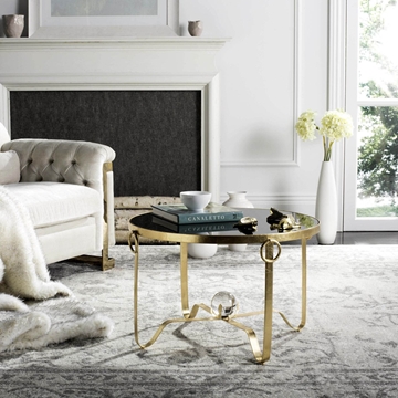 Mona Gold Leaf Round Coffee Table