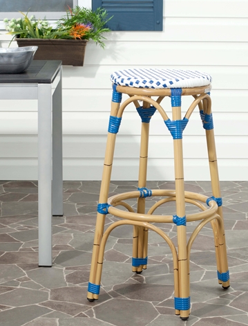 Obito Stool Blue/White (Indoor/Outdoor)