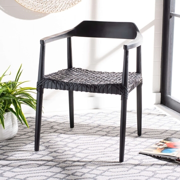 Polina Woven Accent Chair - Black
