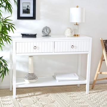 Letty 2 Drawer Console Table - White