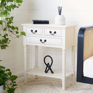 Lelia 3 Drawer Console Table - Distrssed White