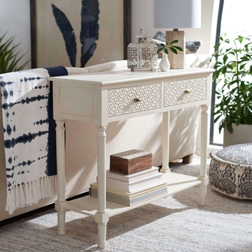 Rosemary 2 Drawer Console Table - Off White