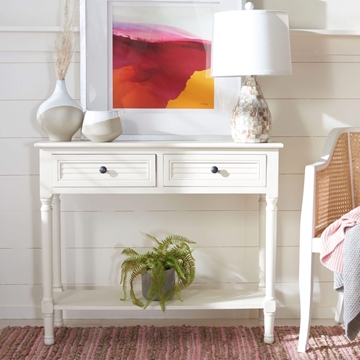 Samantha 2 Drawer Console Table - Off White