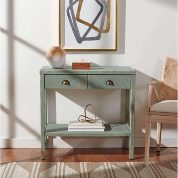 Liana 2 Drawer 1 Shelf Console Table - Turquoise