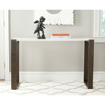 Allysa Mid Century Scandinavian Lacquer Console Table - Brown