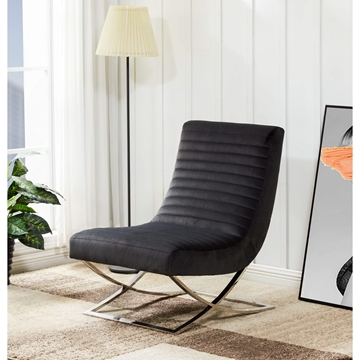Mandi Tufted Velvet Chair - Dark Grey