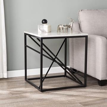 Arendal Faux Marble End Table
