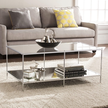 Knox Glam Mirrored Cocktail Table - Chrome