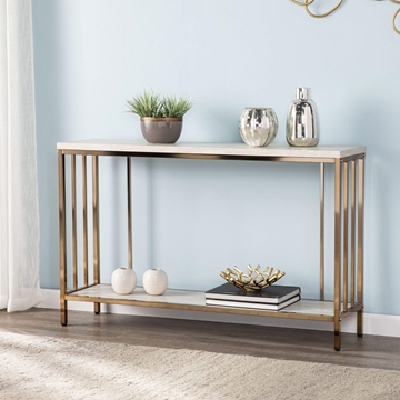 Brexlyn Faux Stone Console Table