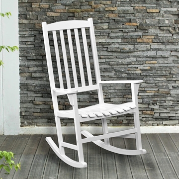 Hardwood Porch Rocker - White