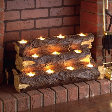 Resin Tealight Fireplace Log