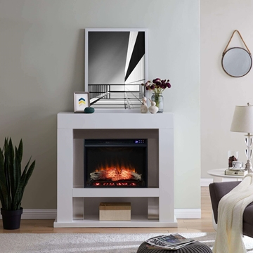 Lirrington Stainless Steel Touch Screen Electric Fireplace