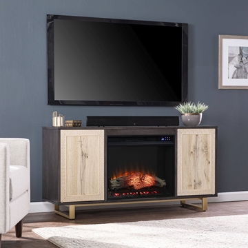 Wilconia Touch Screen Electric Media Fireplace with Carved Details