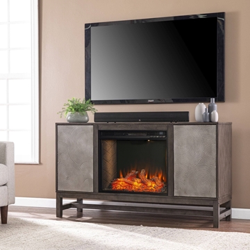 Lannington Smart Fireplace with Media Storage