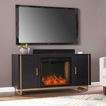 Biddenham Smart Fireplace Console with Media Storage