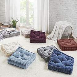 Azza Poly Chenille Square Floor Pillow Cushion