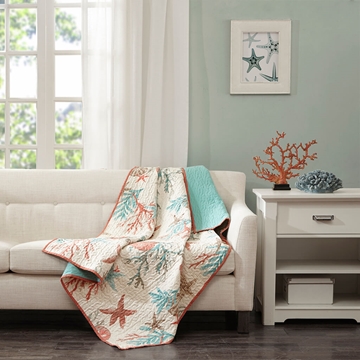 Pebble Beach Oversized Quilted printed Throw